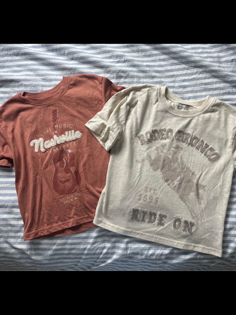Carter's Rust and Cream Graphic Short Sleeve Tees
